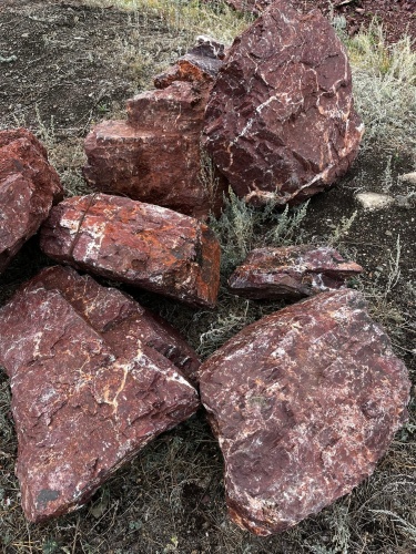 Ландшафтные глыбы красно-фиолетовые 200-1000 килограмм купить в Рязанской области