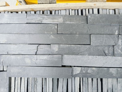 Плитка чёрная из натурального камня фасадная 30 см * 5 см, толщина 7 мм -30 мм купить в Рязанской области