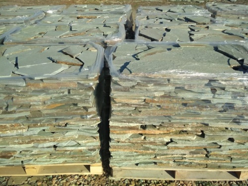 Плитняк златолит зелёный для цоколя, отмостки купить в Рязанской области