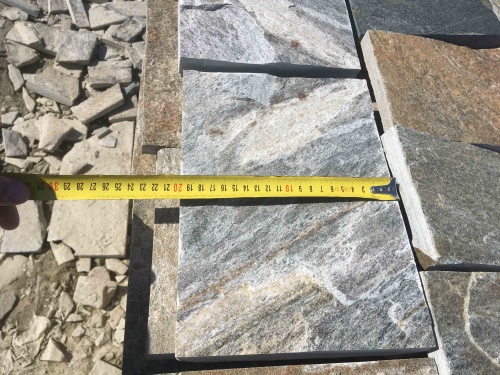 Плитка пилёная златолит Уральский для цоколя, отмостки купить в Рязанской области