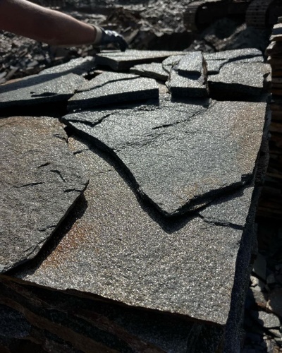 Плитняк златолит серебристый для фасада купить в Рязанской области